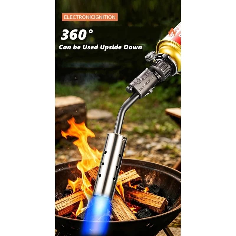 Outdoor Camping BBQ Portable Soldering Heat Gun Butane Burner Welding Gas Torch Flame Gun Brazing Flamethrower