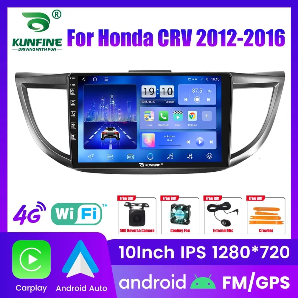 10.33 "Android Autoradio Per Honda Crv 2012-2016 Navigazione GPS Lettore Video Multimediale Carplay Android Auto Car Stereo BT FM