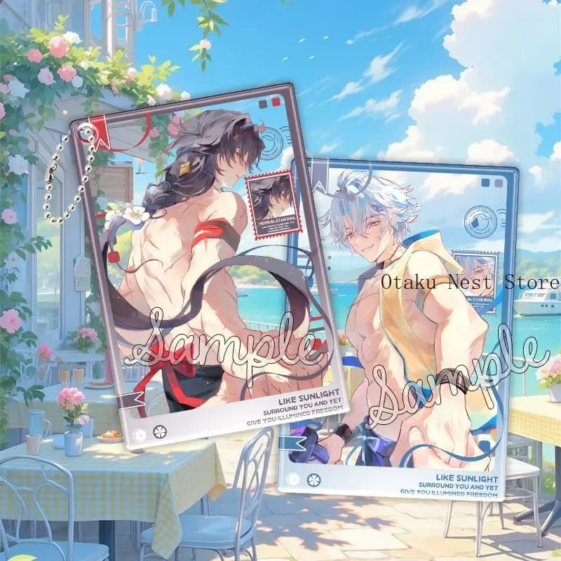 Honkai Star Rail Mortenax Blade Phainon Acrylic Photocard Keychain Clear Card Backpack Hanging Ornament Collectible Gift