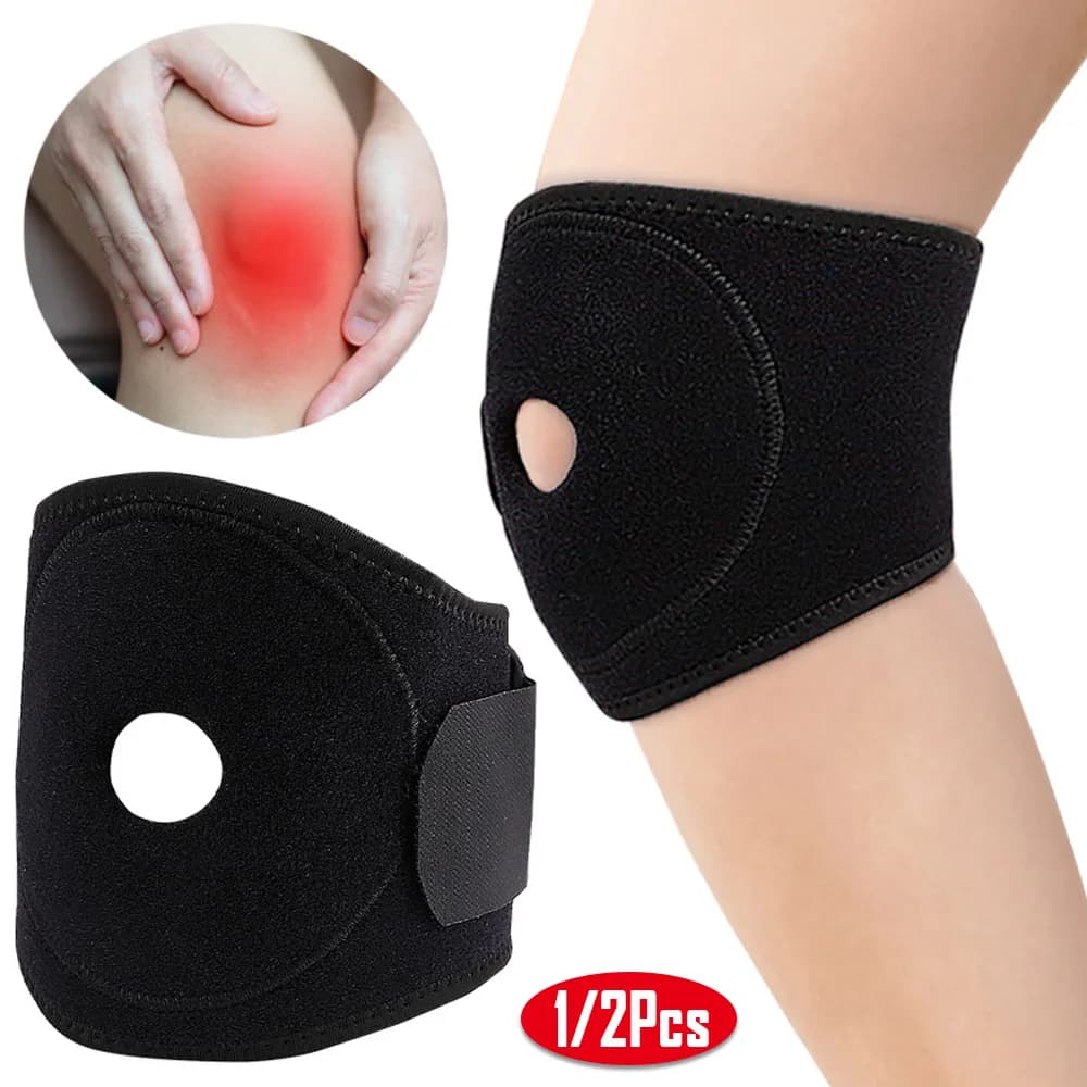 1/2 pezzi ginocchiera rotulea aperta supporto per ginocchio in neoprene regolabile per donna uomo sport corsa, artrite tendinite sollievo dal dolore