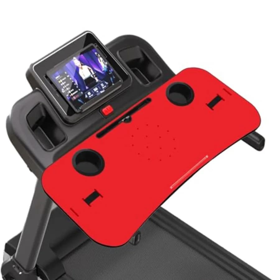 Universal Treadmill Desk Attachment Laptop Holder Ergonomic Platform Tray with Cup Tablet Holder Cooling Holes Provide Good Ven