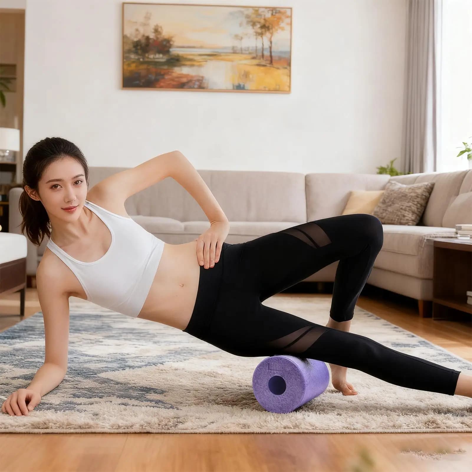Foam Roller Deep Fabric Massage Full Body Massage Tool for Muscles Back Gambe Arm Knife Full Yoga Pilates Stretching Exercise