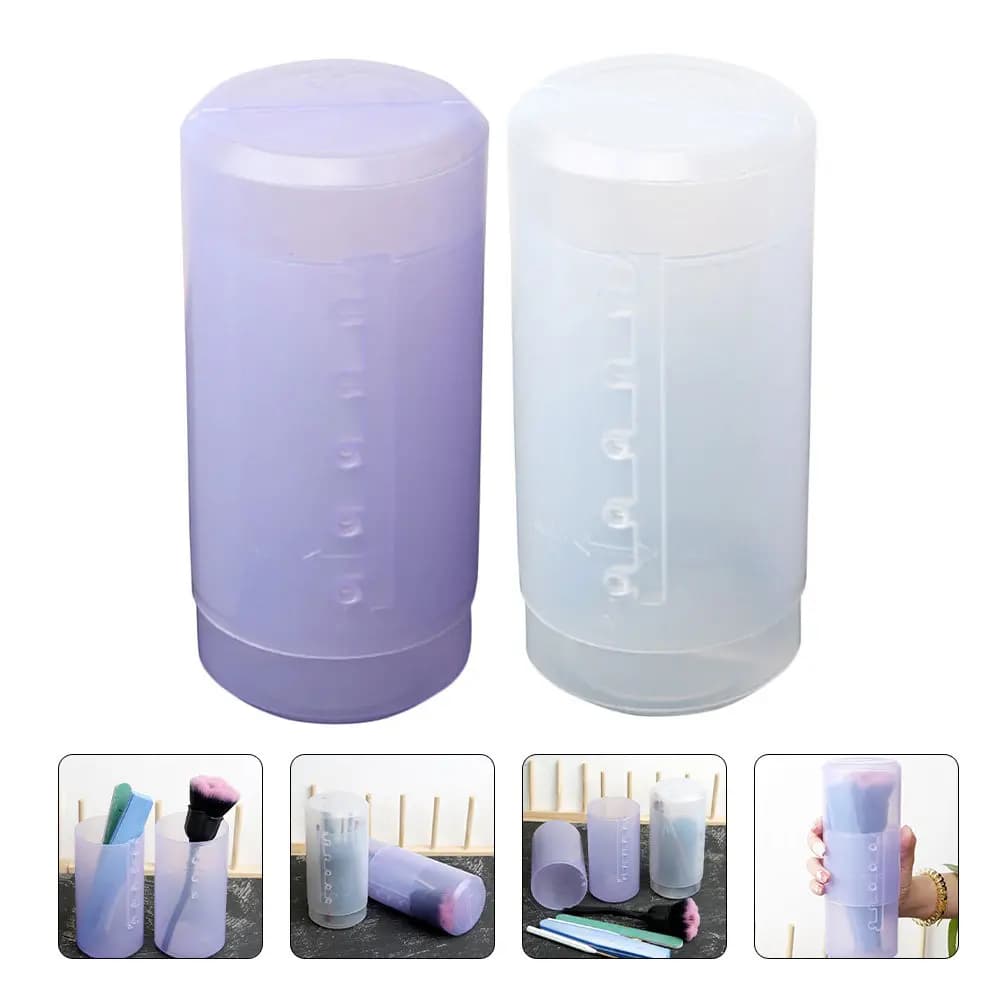 2 Pieces PVC Manicure Pens, Desk Organizer for Nail Tools Art, Brushes Make up, Matites, Righelli, Evidenziatori