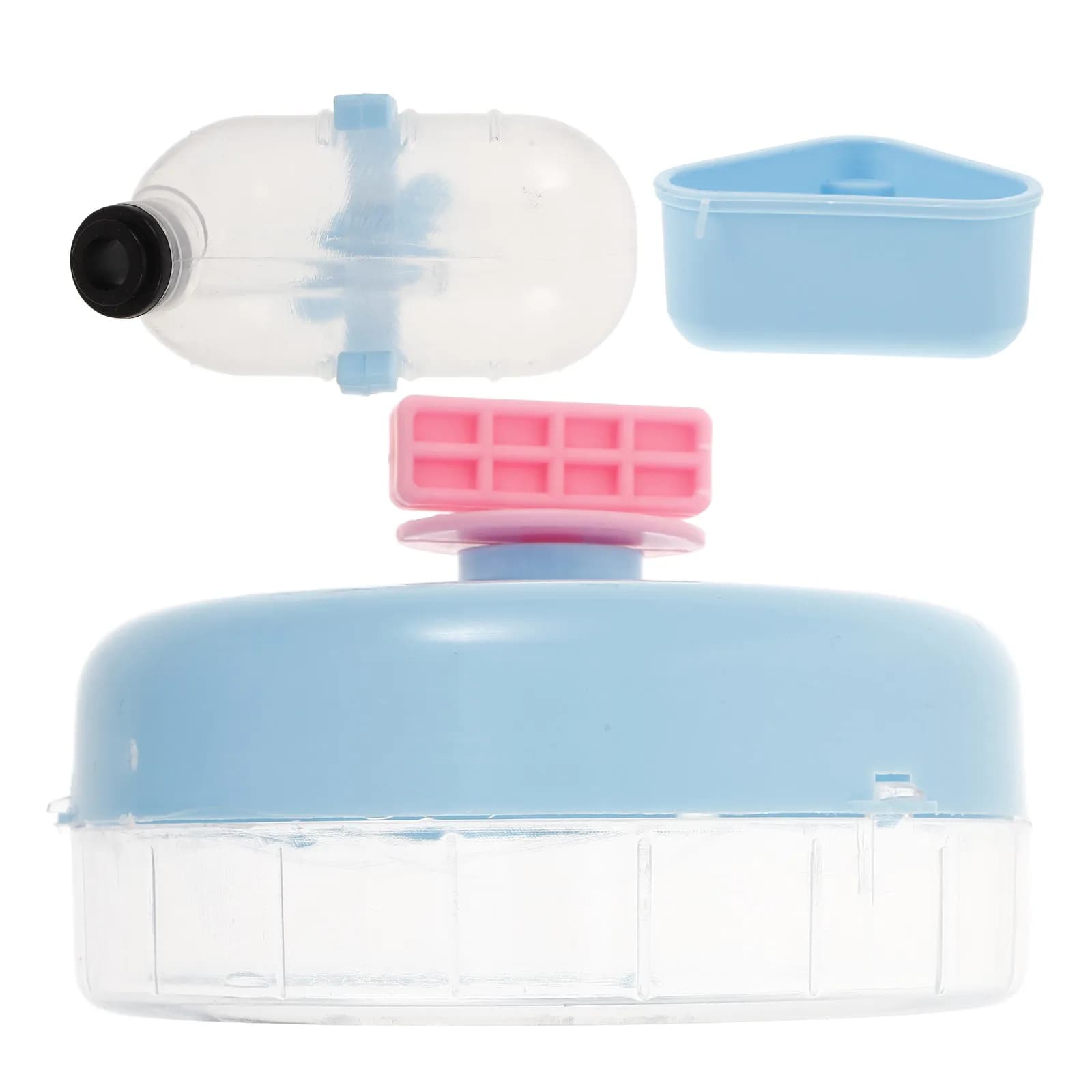 1Set Reusable ABS Hamster Cage Accessories Set Running Wheel Food Bowl Water Bottle Small Animal Pet Supplies for Home Office