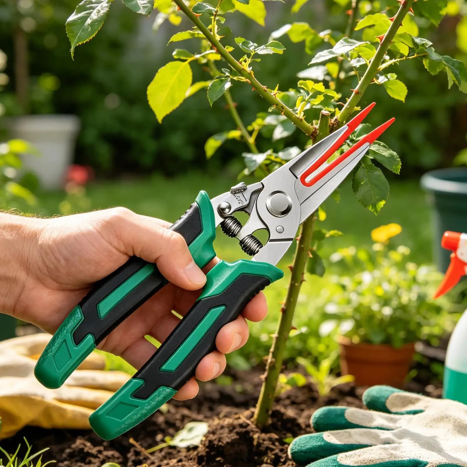 Forbici da potatura in acciaio inossidabile, cesoie da giardino per esterni, prato, giardino, paesaggistica, frutteto, vigneto, fattoria, serra