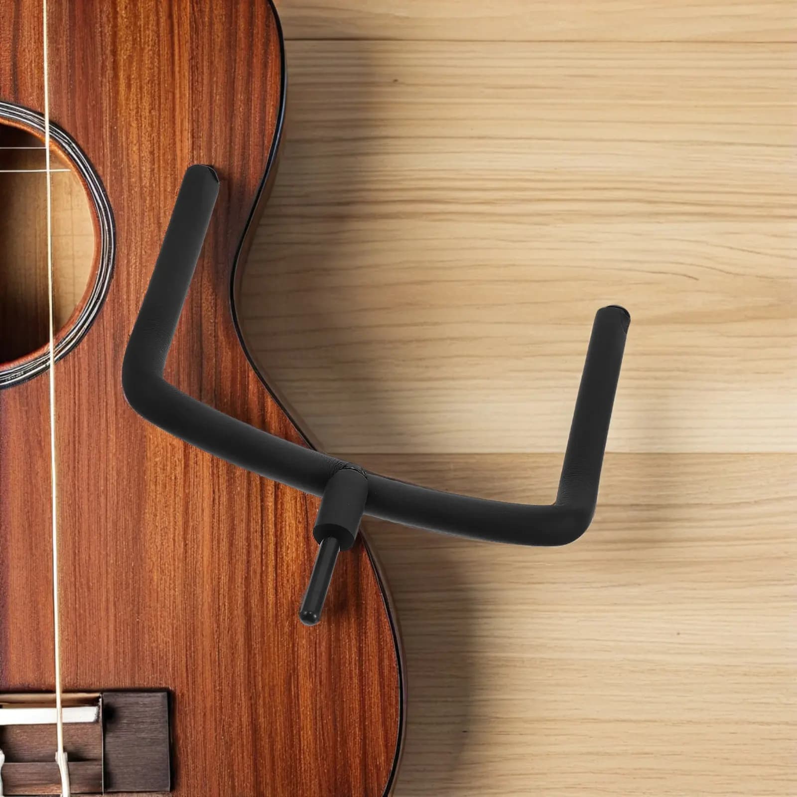 Ukulele Guitar Holder for Music Stand Mic Stand Fork Bracket with Sponge Padded Support Arms Metal Violin Hanger for Rehearsal