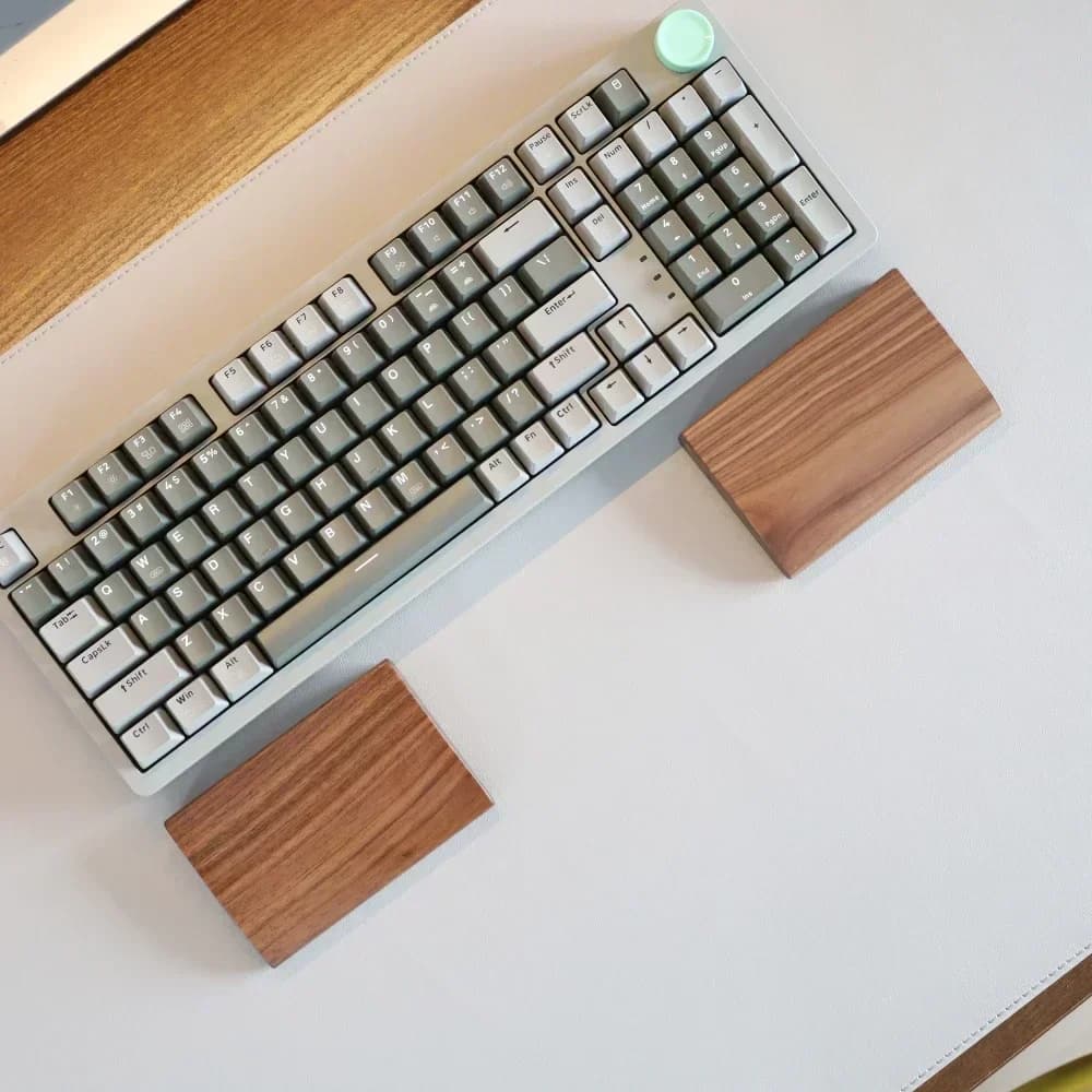 Walnut wood bases, custom solid wood bases, wooden stand, split keyboard, office games accessories