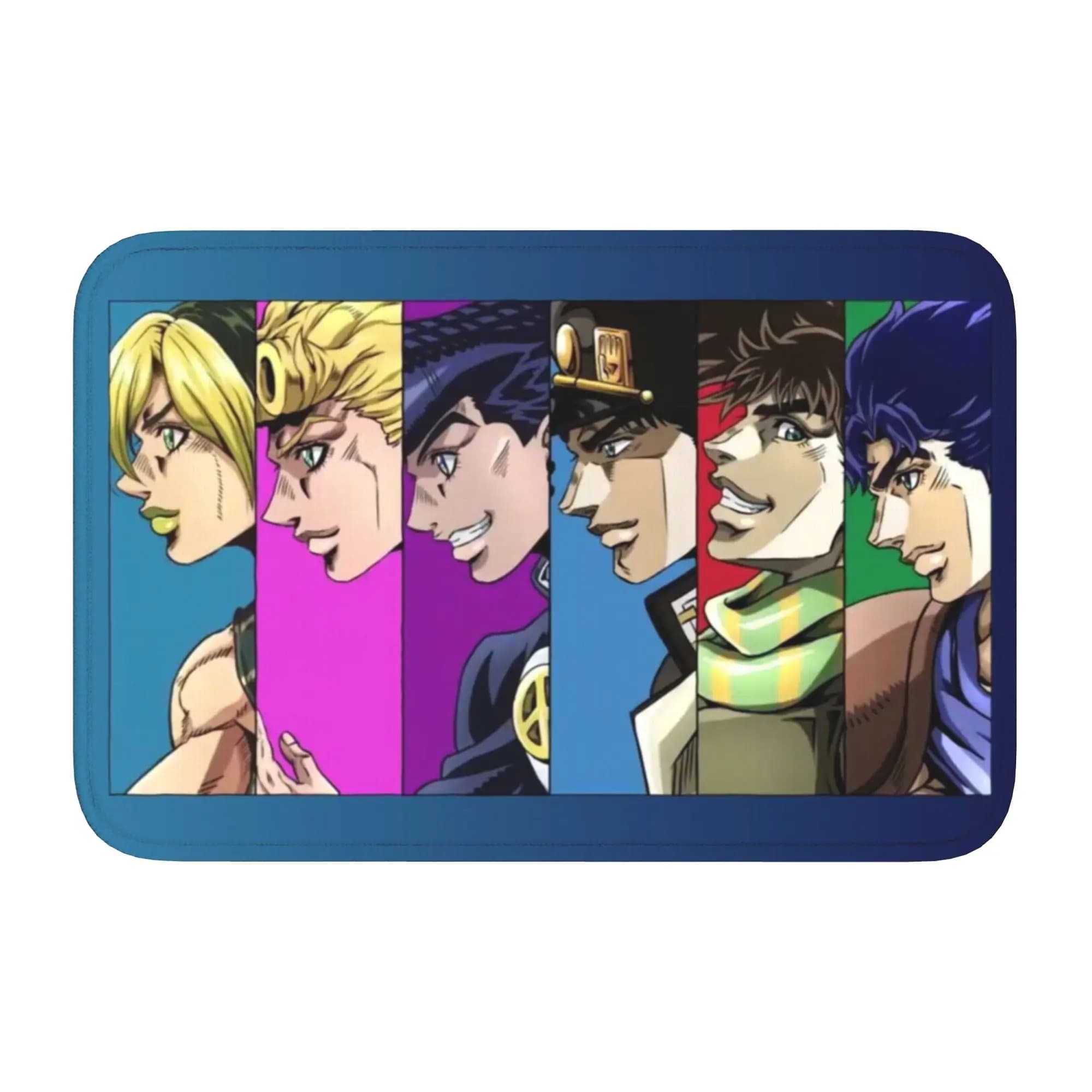 Tappetino Personalizzato Anime JoJo's, Antiscivolo, per Ingresso, Cucina, Bagno, Porta, Toilette, Soggiorno