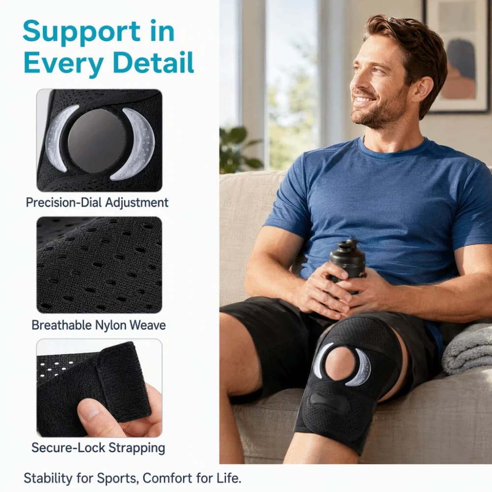 Adjustable Elastic Sports Kneepad Unisex Elastic Compression Knee Sleeve Lightweight Breathable Sports Knee Pads Sports