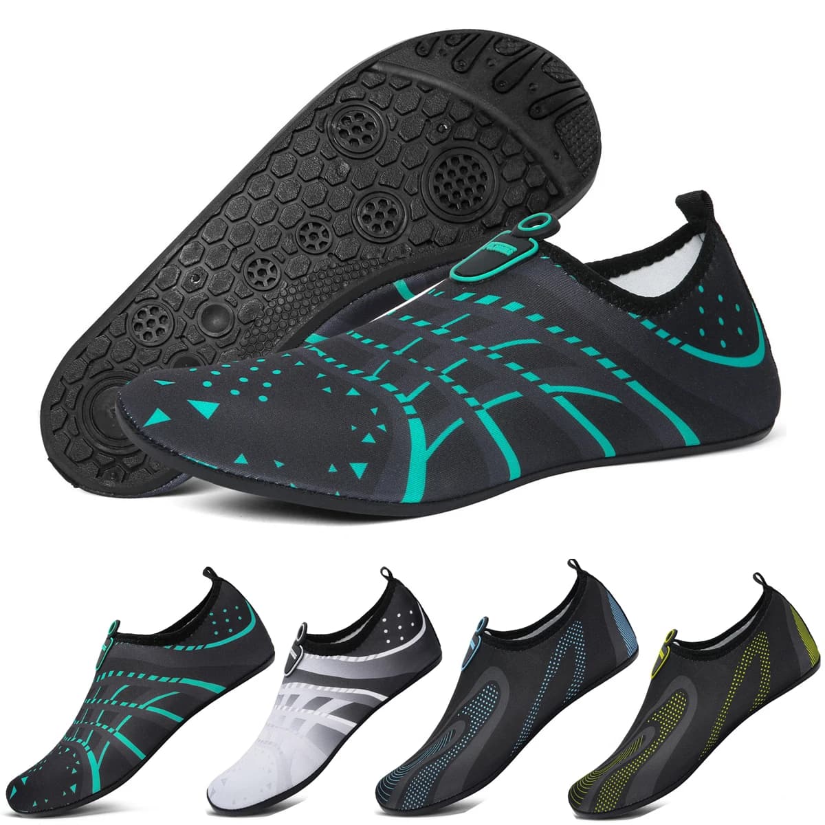 Aqua Shoes Summer Male Nuoto Beach Scarpe da acqua a piedi nudi Donna Light Wader Pesca Scarpe da mare Spedizione gratuita di grandi dimensioni 48
