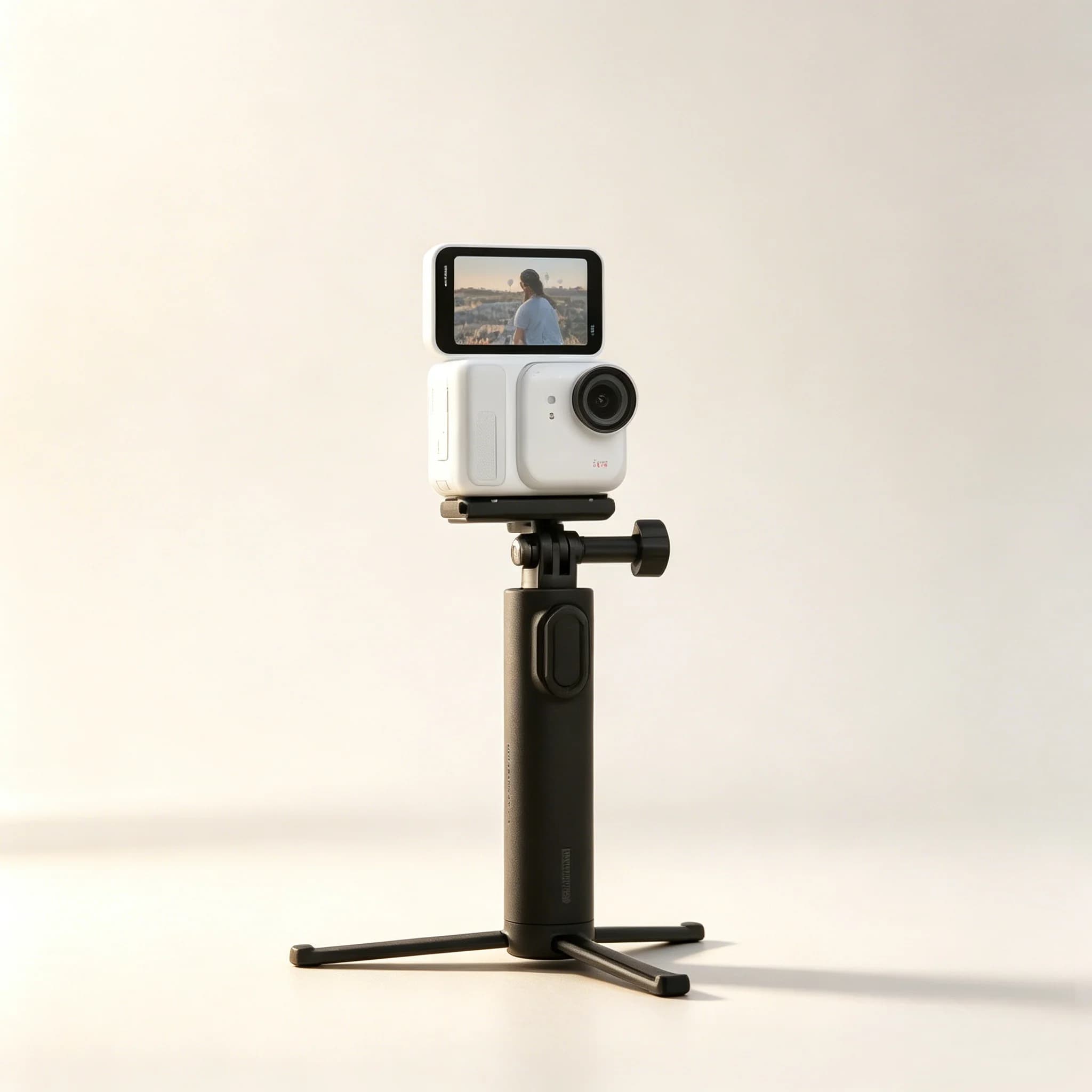 Portable Light Camera Bracket, For Insta360 X5 X4 GO 3S Ace Pro 2, Mini Tripod Selfie Stick 2.0, Built-in 1/4 Inch Mount Adapter