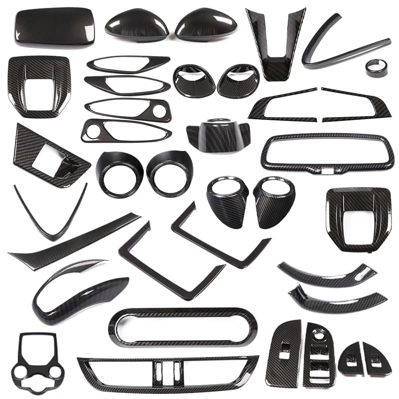Per Alfa Romeo Giulia 2017-2020 ABS Kit interno in fibra di carbonio cruscotto Console pannello del cambio decorazione copertura Trim Stickers