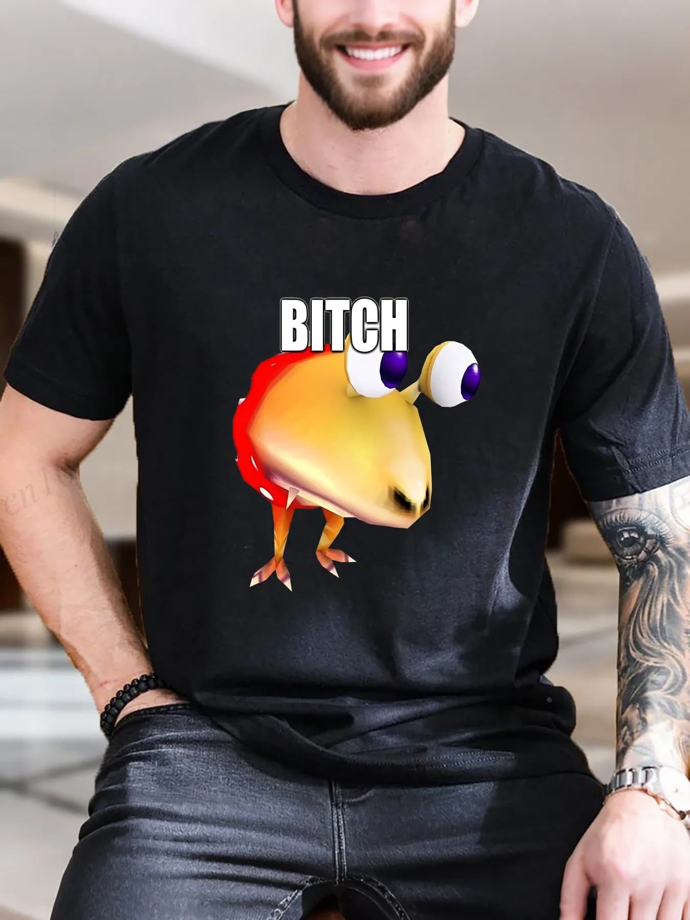 T-shirt da uomo alla moda divertente vintage di vendita calda pesante Bulborb di nuovo modo di arrivo