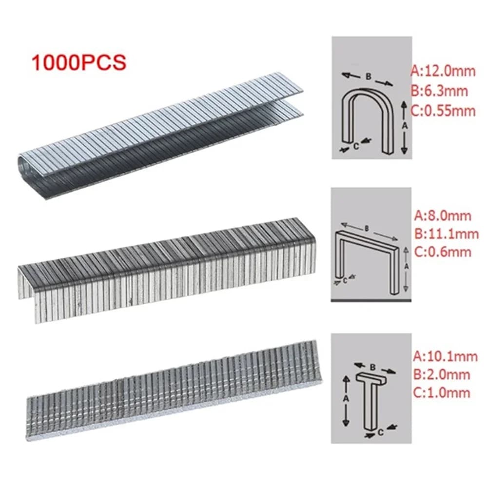 1000 pz U/Porta/T A Forma di Chiodo A Forma di Cucitrice Brad Chiodi Cucitrice In Acciaio Inox Chiodatrice Graffetta Per Mobili FAI DA TE Lavorazione Del Legno Anche