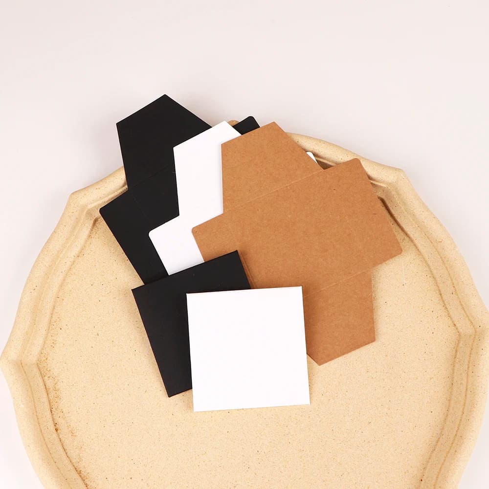 25/50 Pcs 12.5x16.5cm Necklaces Earrings Jewelry Fold Packaging Kraft Paper Box New Pattern Wholesale Small Business Supplier
