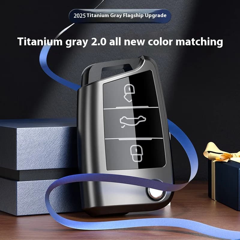 2025 Grigio Titanio per VW Volkswagen Golf 7 MK7 Tiguan MK2 SEAT Ateca Leon FR 2 Ibiza Skoda Octavia A7 Chiave Dell'automobile Della Copertura Della Cassa Fob