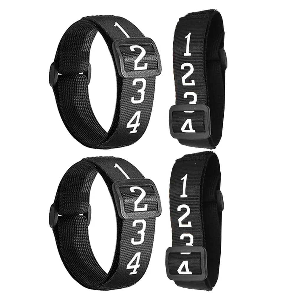 Set di 4 Braccialetti Numerati per Arbitri, Lavorazione Raffinata, Indicatore di Posizione per Arbitri di Calcio, Accessori per Arbitri di Calcio