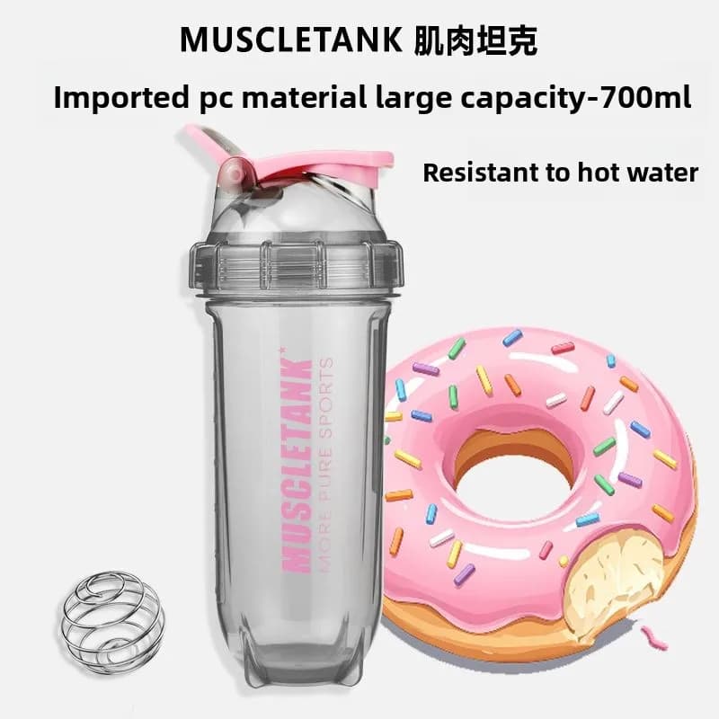 Tritan Shake Cup Fitness Proteine Shake Polvere Scala Milkshake Sport Tazza d'acqua Tazza portatile Maschio
