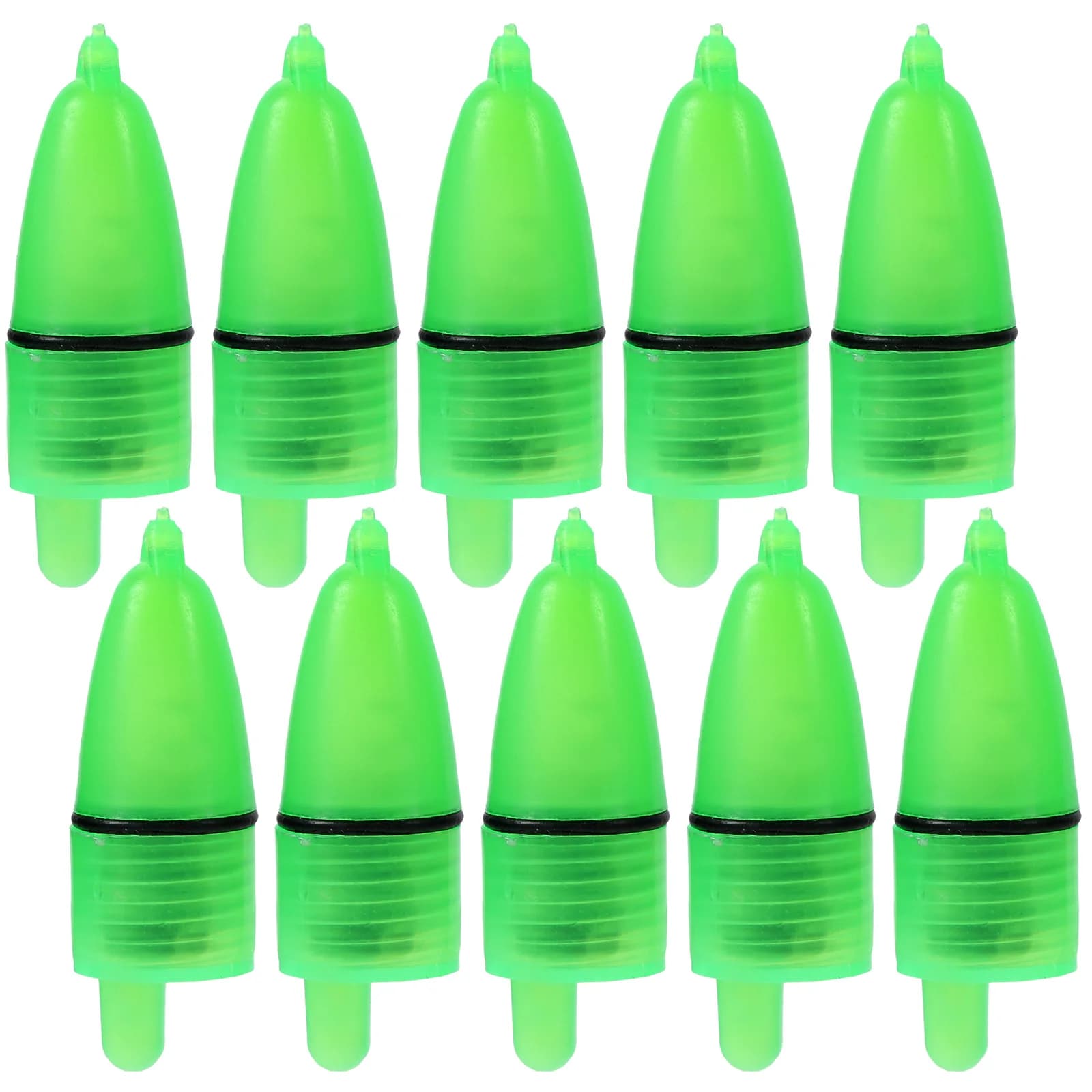 20 pieces green led fishing bell night light floating bright alarm fishing instruments fishing rod fishing indicator bite accessories bright fish