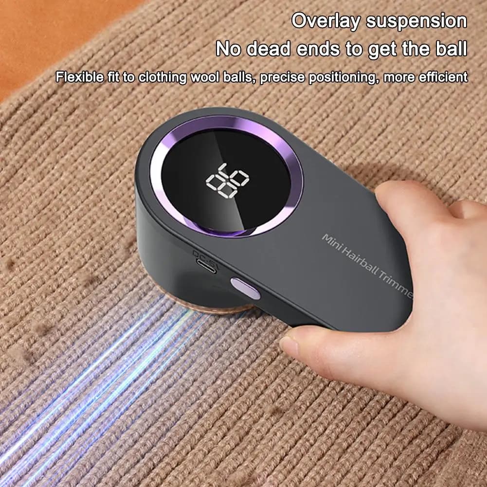 Rimuovi Pelucchi Ricaricabile con Display LED Digitale, Levapelucchi per Vestiti e Mobili, Elimina i Pelucchi