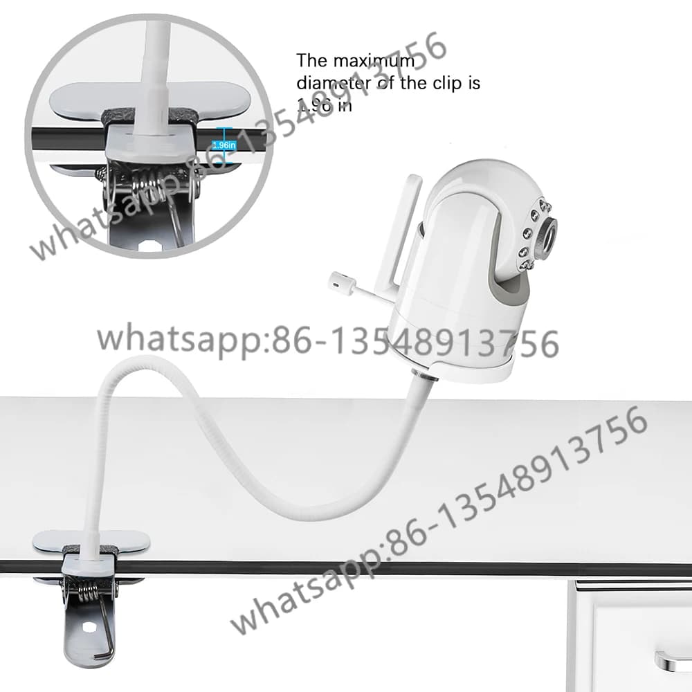 Supporto a clip compatibile con DXR-8 e DXR-8 PRO Supporto per telecamera per baby monitor Attacco girevole flessibile Telaio per lettino