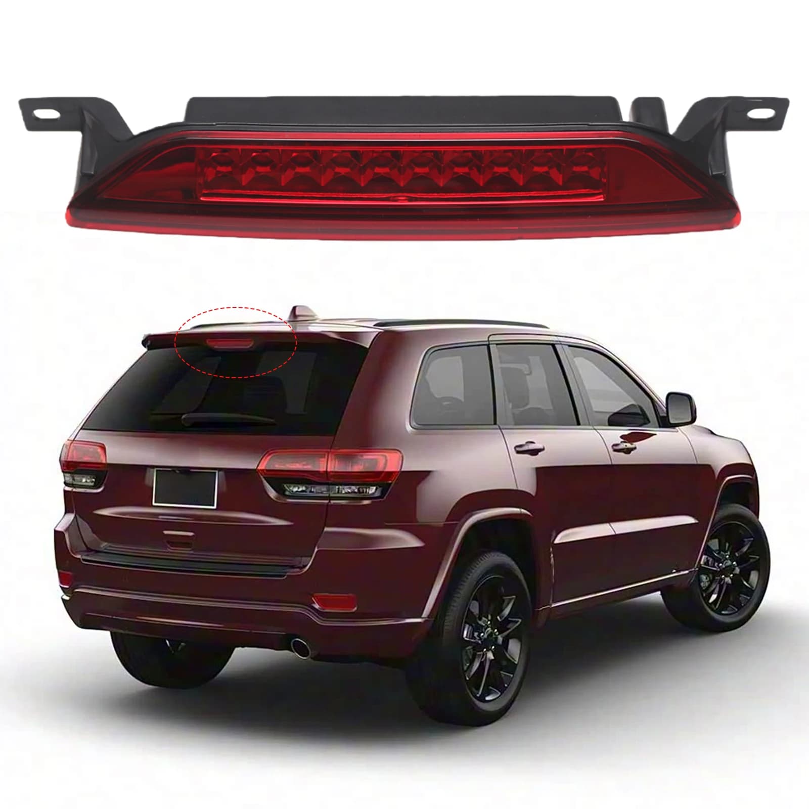 Luce Freno Posteriore Superiore, Lampada di Avvertimento Freno per Compass 07-16, Grand Cherokee 11-21, Caliber 07-12, Durango 11-20