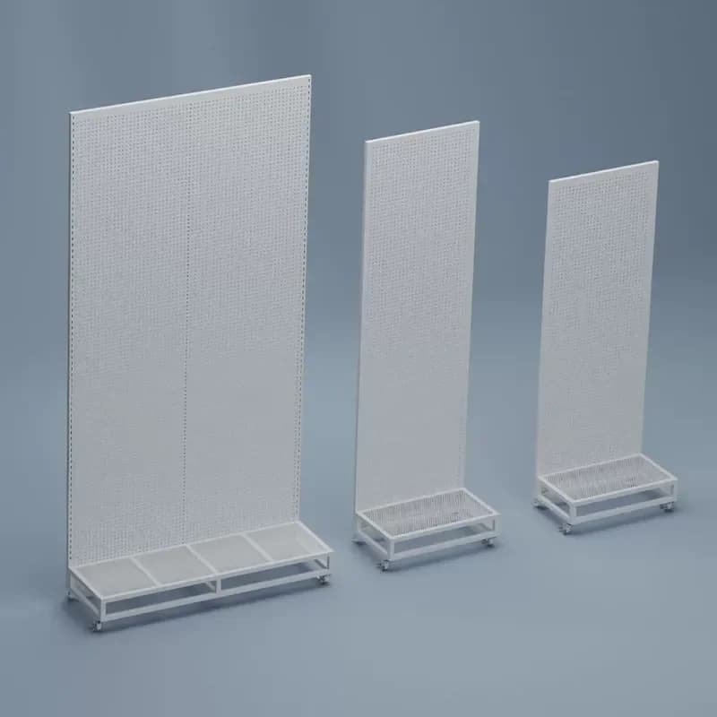 JMZ Perforated Metal Plate Display Rack for Supermarket Mall Jewelry Storage Baking Paint Iron Hole Board Shelf with