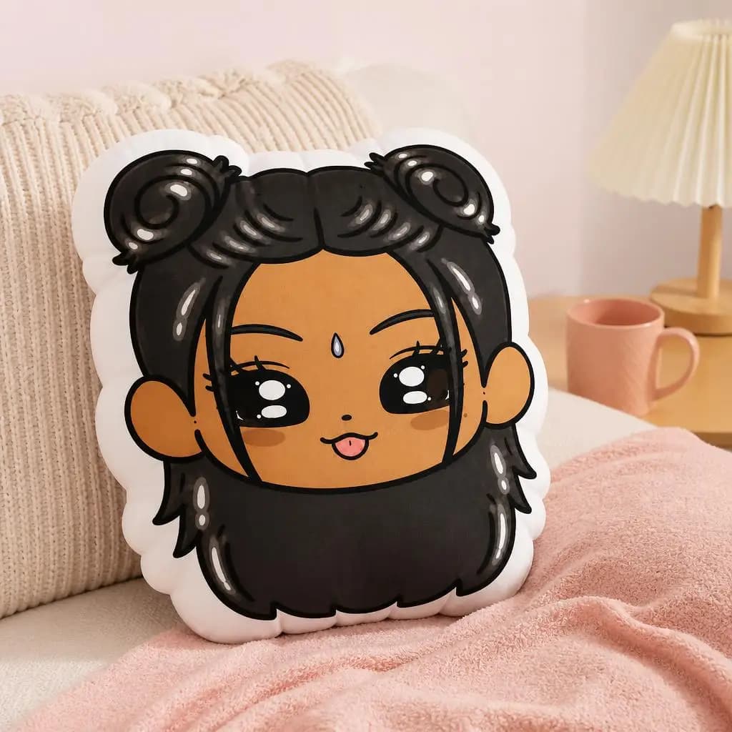 Katseye KPop Chibi GirlGroup Plush Pillow Cushion Irregular Stuffed Throw Pillow Home Decor Gift Sofa Bed Couch