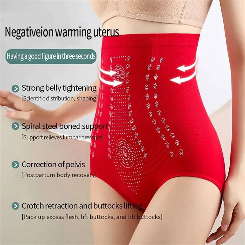 Women High Waist Seamless Tummy Control Panties Flat Belly Body Shaper Postpartum Slimming Shapewear Underwear Briefs