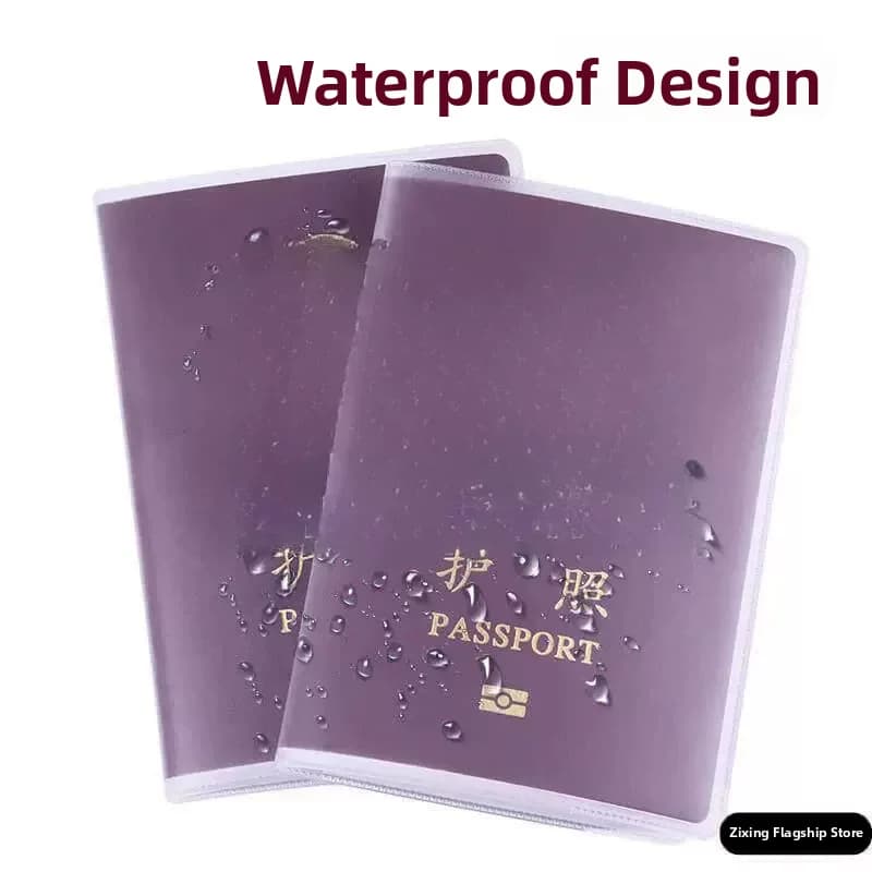 Thickened Transparent Protection Case for Passport with Card Holder Waterproof Wear-resistant Multi-card Slot Frosted for Stu...