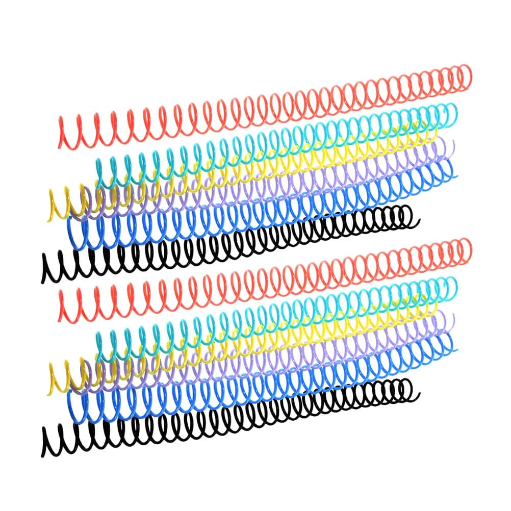12 Pezzi Anelli Raccoglitori in Plastica Colorati Tagliabili per Rilegatura a Spirale, Quaderni a Fogli Mobili, Fai da Te, Agende, Scrapbook, Organizer