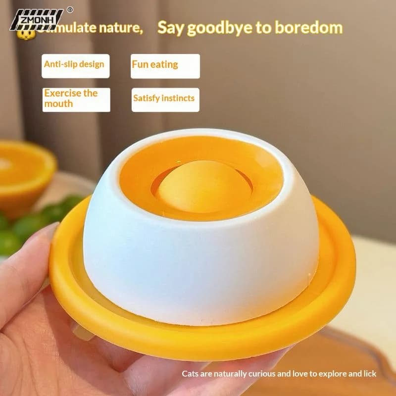 [H]Pet Lick Mat Yogurt Licking Plate Slow Feeder For Dogs & Cats - Interactive Snack Bowl Promotes Dental Health Pet Licking Mat