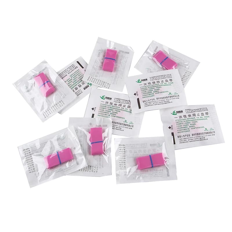 10 Strisce di Lacci Emostatici Rosa Pre-Tagliati, Laccio Emostatico Elastico in Gomma per Uso Medico, Forniture per Kit di Pronto Soccorso