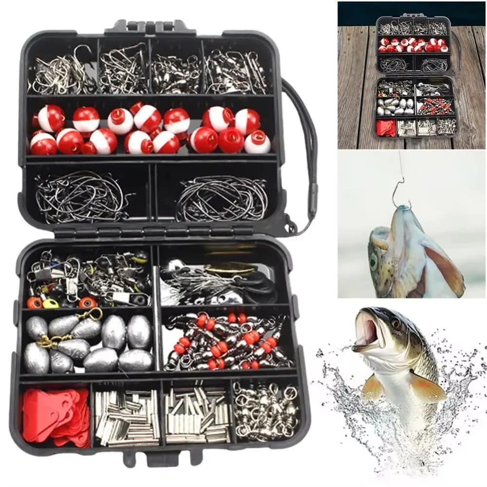 Sphere Floats Fishing Tackle Kit Crank Hooks Carp Fishing Fishing Accessories Set Spherical Float with Box Lure Bait Set