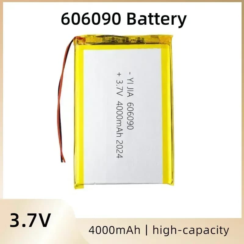 Batteria Lipo Ricaricabile 606090 3.7v 4000mAh per GPS, MP4, Fotocamera, Power Bank, Tablet, Giocattoli Elettrici 906090 126280 805080 357090