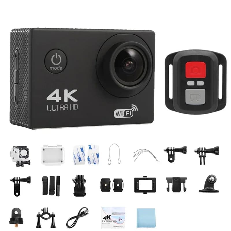 Action camera 4K 120 ° APP WiFi wide angle control for diving, skiing and other outdoor shooting scenarios