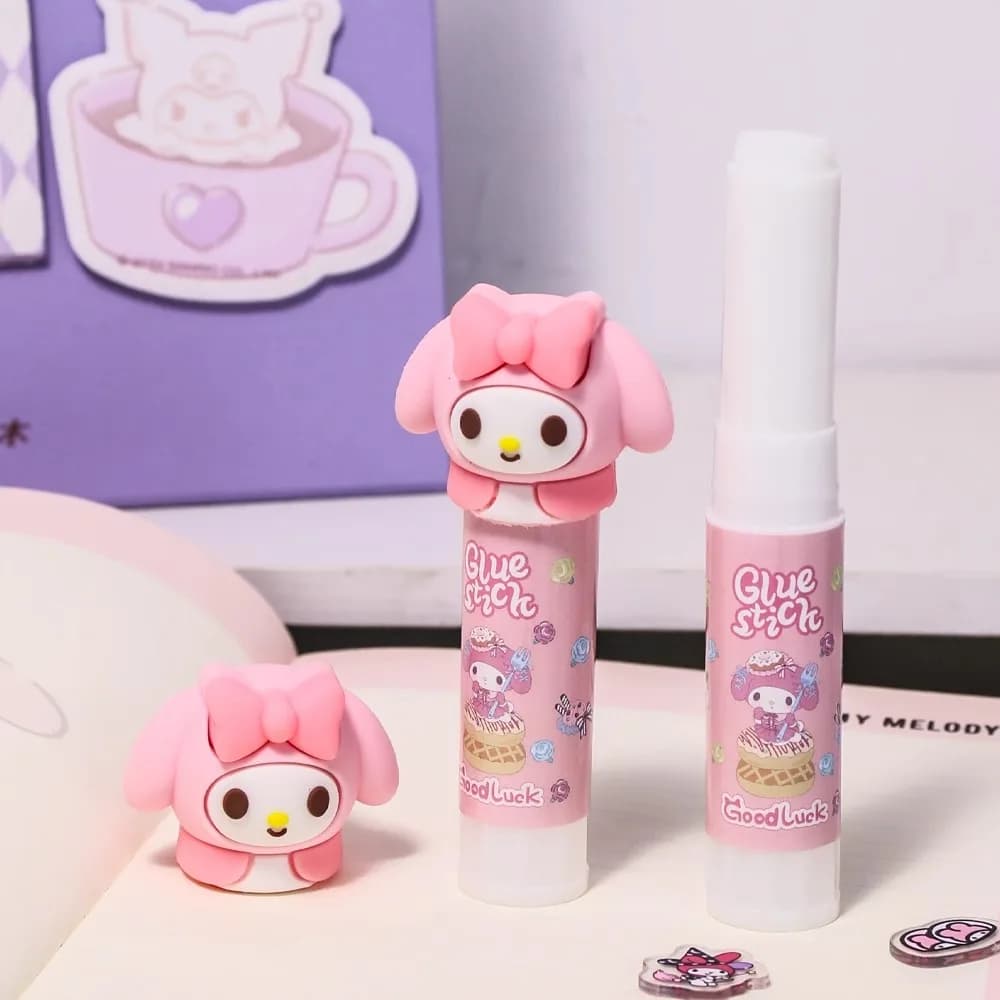 1/3 pezzi Colla solida Hello Kitty My Melody Kuromi a forma di zampa di gatto, per lavoretti fai da te, modellismo e cancelleria