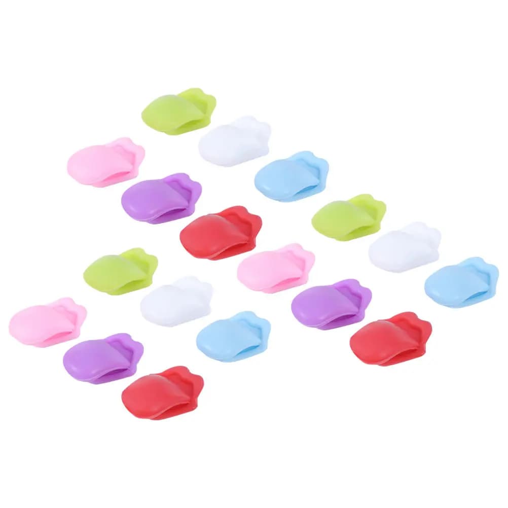 18 Pezzi Segnaposto per Bicchieri a Forma di Lingua in Silicone, Riutilizzabili, Decorazioni per Feste, Etichette per Bevande, Comodi e Portatili