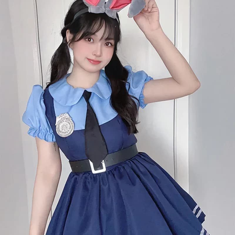 2026 Zootopia Judy Cosplay Dress for Women Cosplay Anime Judy Hopps Dress Cartoon Common Style Cosplay Dress