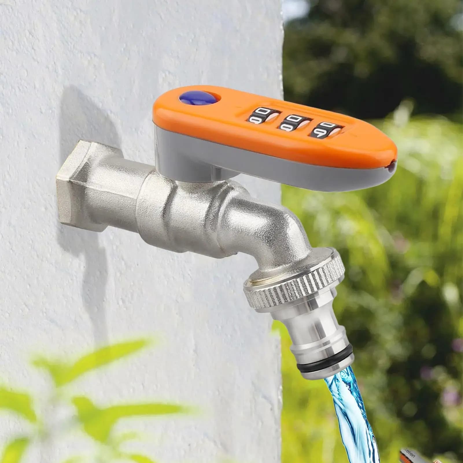 Combination Lock Garden Faucet External Faucet Brass Thread Brass Water Faucet Water Block Garden Pipe Faucet Water Valve Device
