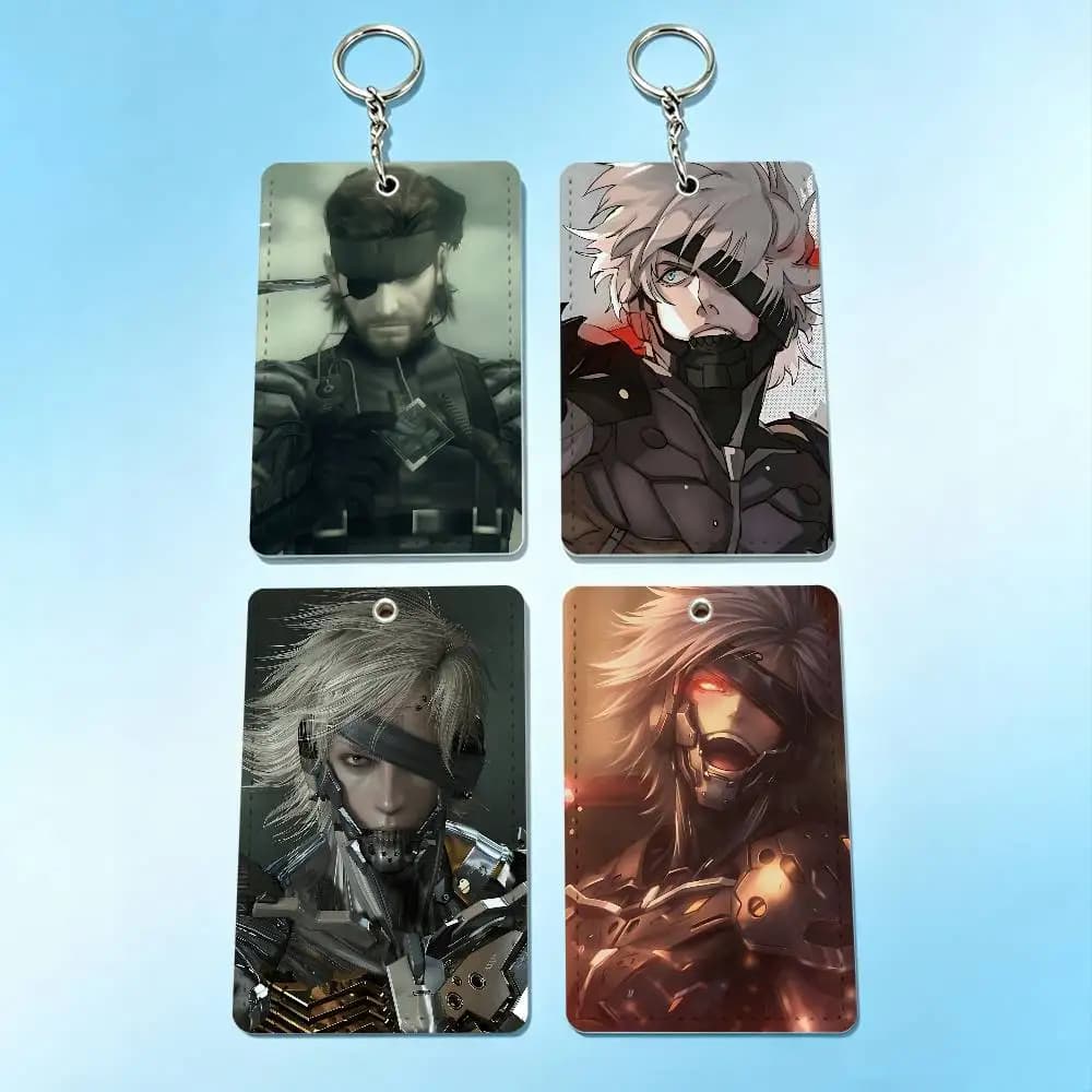 Portachiavi e Porta Badge M-Metal Gear Solid R-Raiden con Cordino e Laccetto per Anelli Portachiavi, Accessori e Regalo