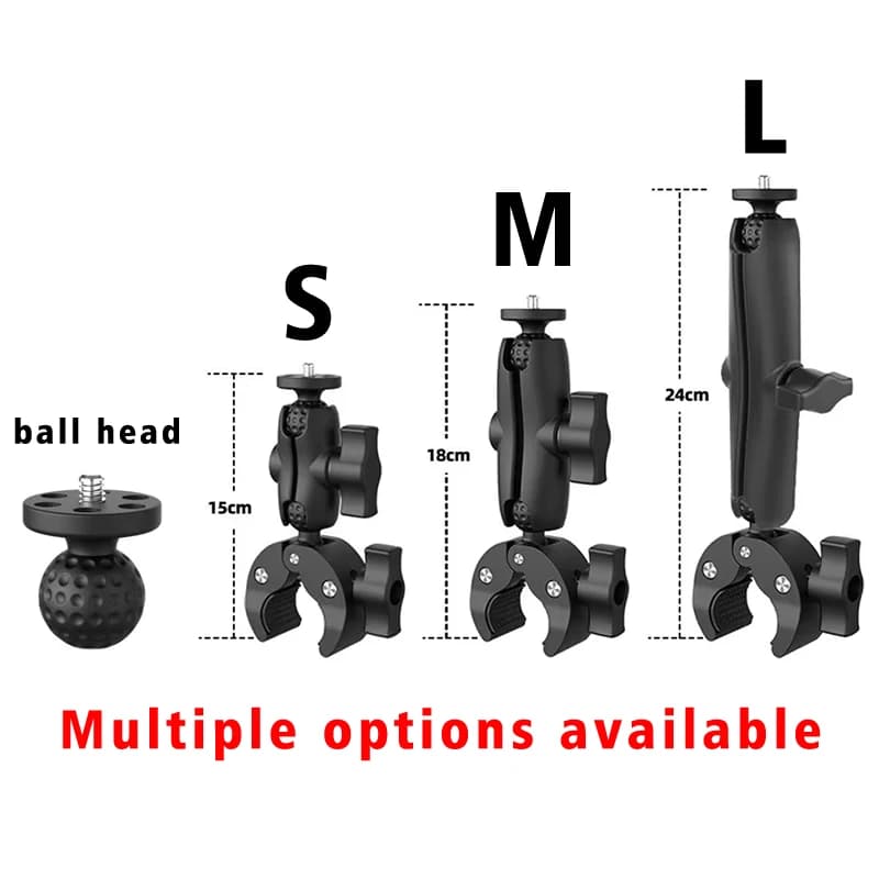 Cycling Motorcycle Clip Quick Release Magic Arm 360° Aluminum Alloy Super Clamp For Camera GoPro Action Camera