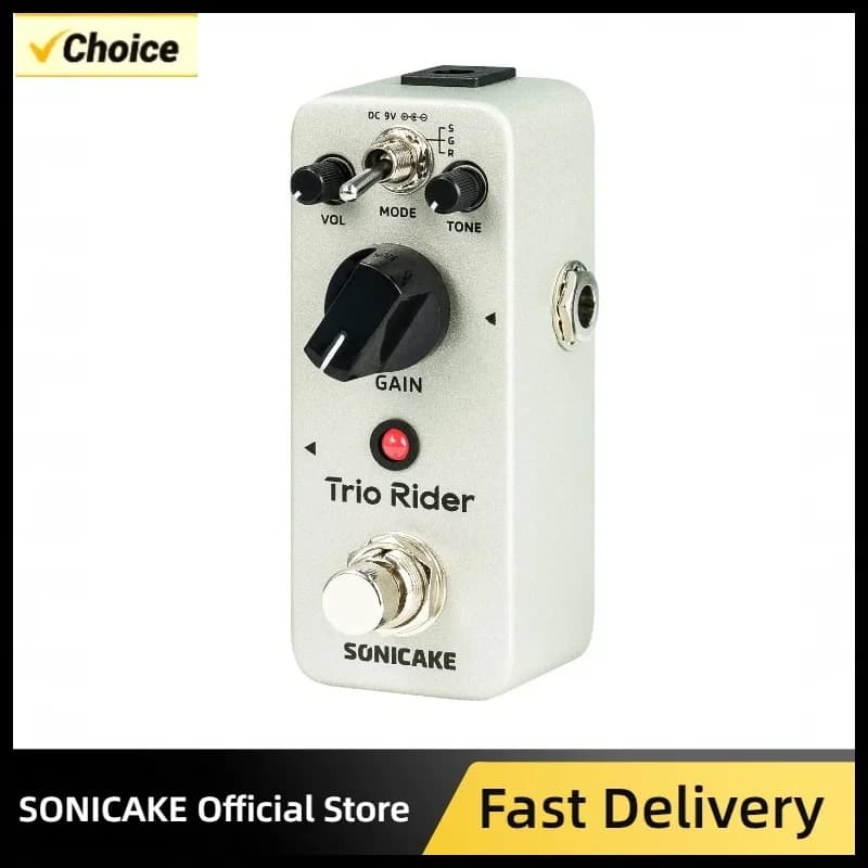 Pedale effetti per chitarra SONICAKE Trio Rider Overdrive - Centaur Classic 100% analogico buffered Bypass QSS-26