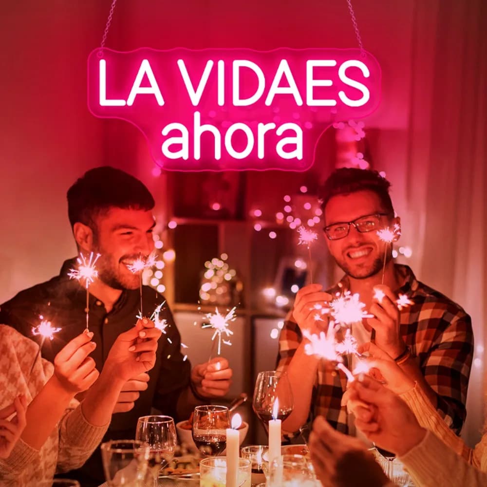 Neon Led Sign LA VIDAES Ahora LED Night Light Sign camera da letto Room Wall Party Decor luci al Neon USB Wedding Party Decoration