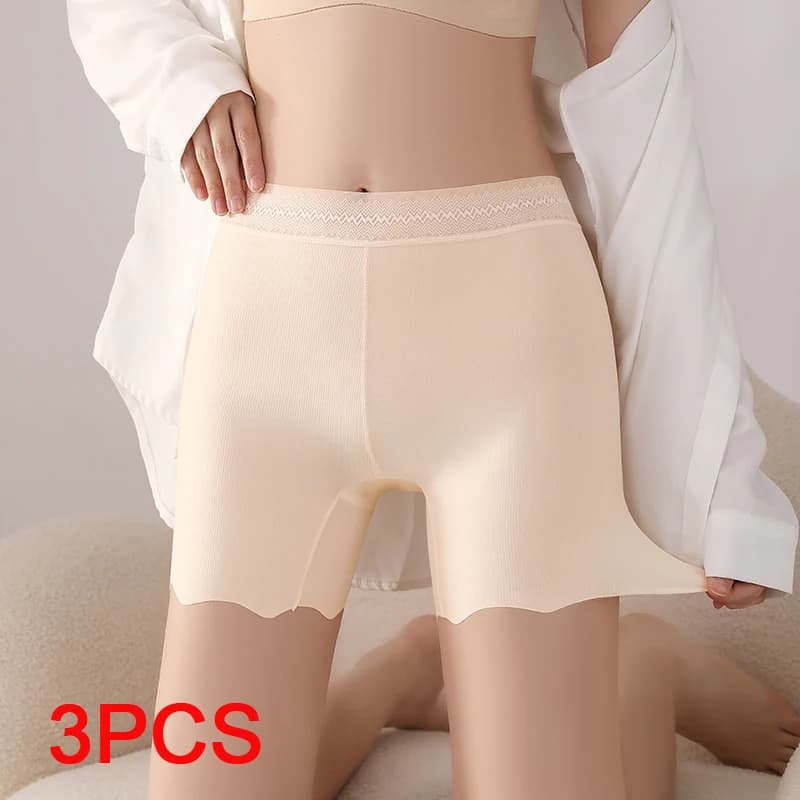 Women Seamless Panties Fashion Shorts Under the Skirt Underwear for Women Female Boxer Shorts Safety Short Pants Ice Silk Micro
