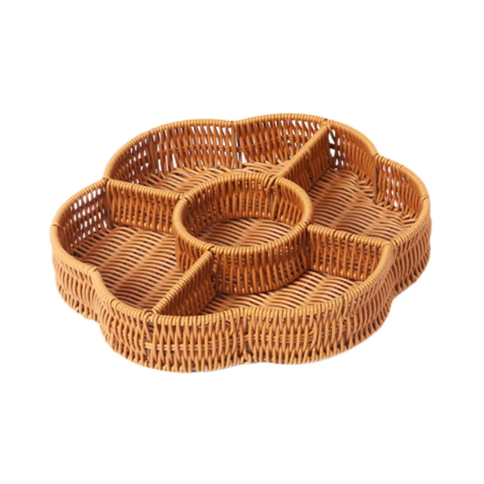 Dried Fruit Plate Candy Nuts Tray Large Capacity Snack Serving Dishes for Festival Desktops Living Room Restaurant Pastries