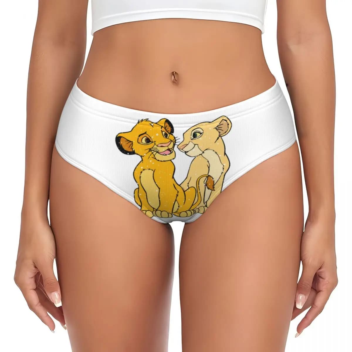 Women's Custom Mutandines With Funny Lion and Simba Soul Cards, Elasticized Briefs, Valentine's Day Gifts