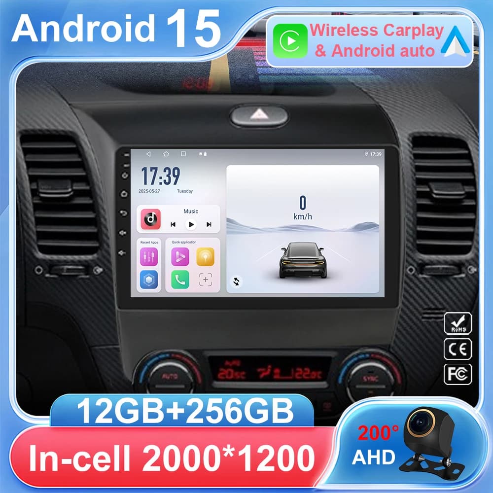Per Kia K3 Cerato Forte 3 2013 - 2016 Android OS Lettore multimediale per auto Radio Navigazione GPS Sistema intelligente Bluetooth Stereo