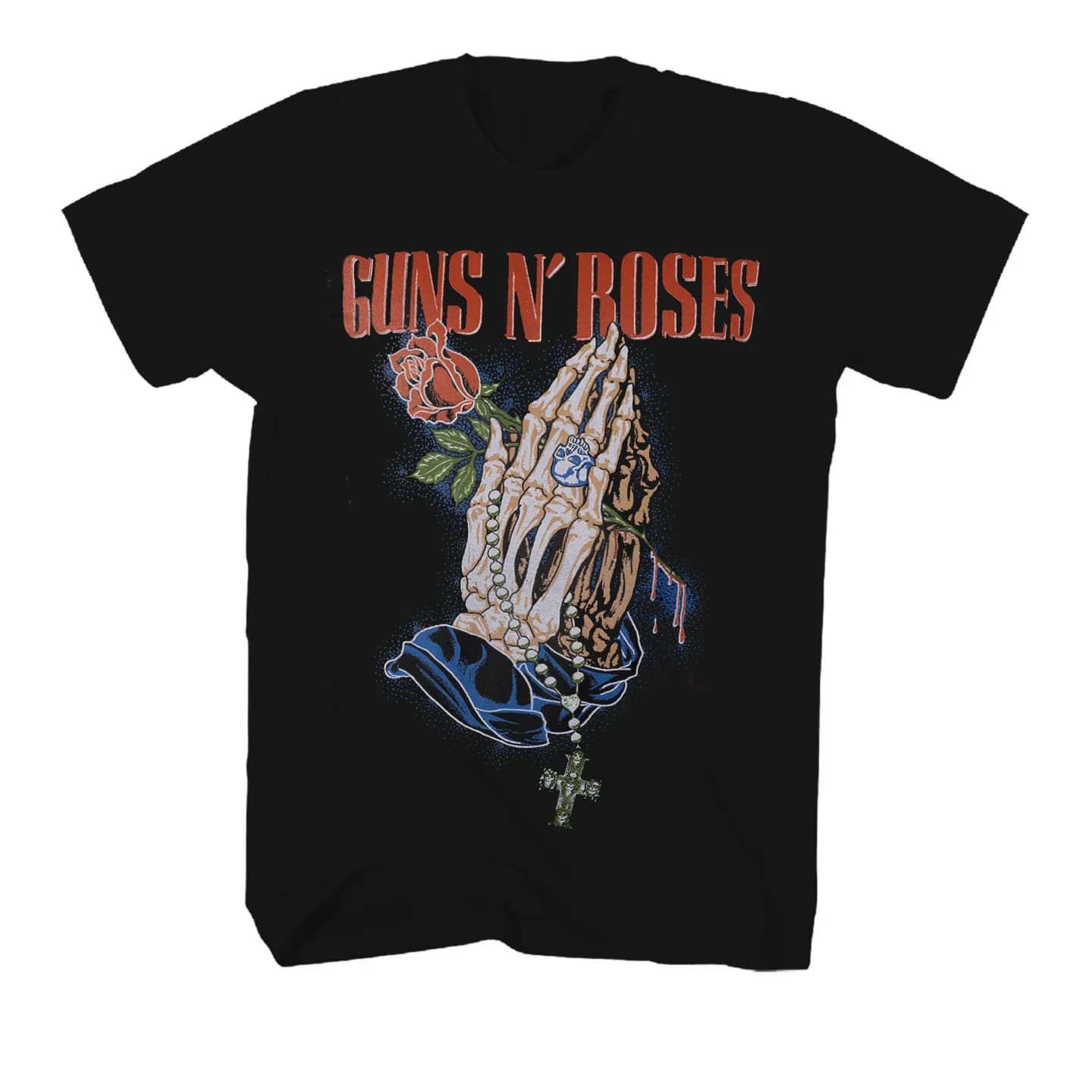 T-shirt a maniche corte 2026 Guns N' Roses Band's "Locked N Loaded Cross"