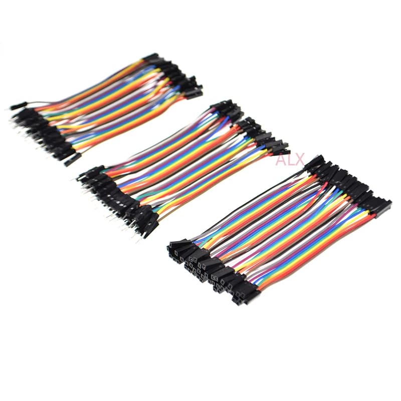 120 pieces 10CM Jumper Dupont Cables, 40 PINs, Male-Maschio + Female-Femmina + Male-Femmina, PCB Connectors Arduino